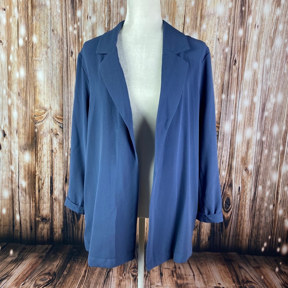 Soft blue slinky blazer women’s szL